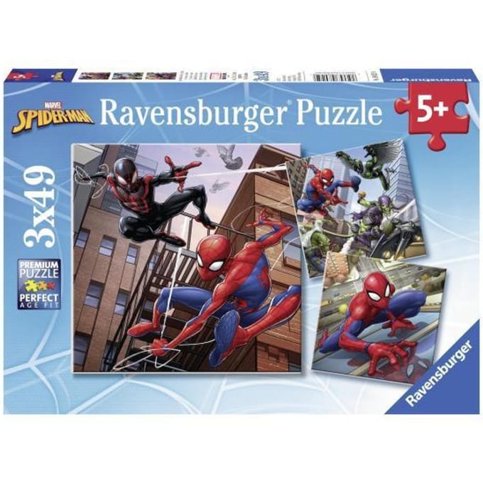 Ravensburger puzzel Spiderman in Actie - 3x49 stukjes
