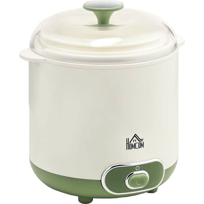 Homcom Yoghurtmaker 20 W 1,5L met stroomindicator 19,5X17,5X21,4 cm Wit