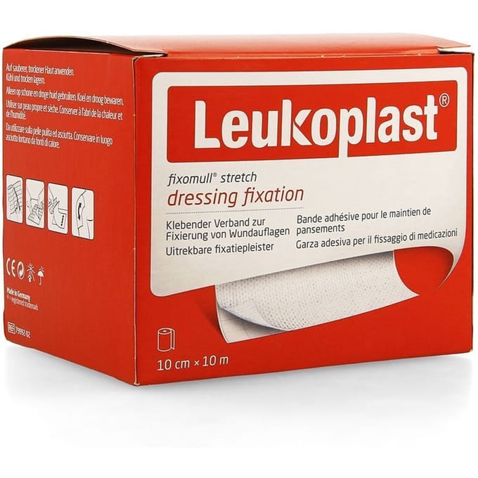 Leukoplast Fixomull Stretch fixatiepleister 10 cm x 10 m -