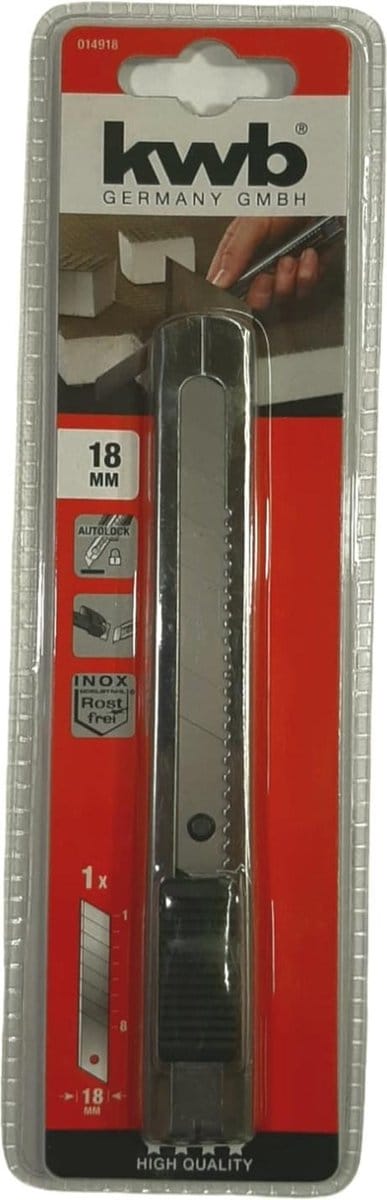 KWB - Afbreekmes - 18mm - Roesvaststaal - met Autolock