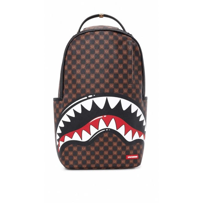 Sprayground Heren Tas Bruin 910B8634 Sharks in Paris WTF Bubble