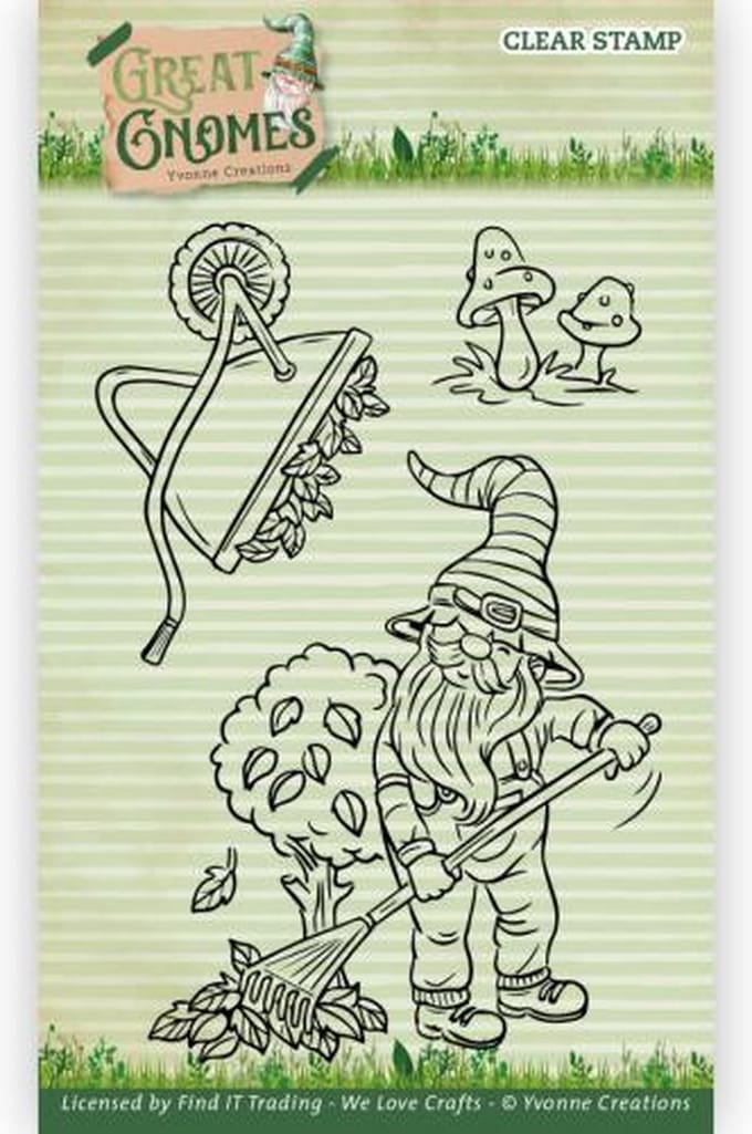 Clear Stamps - Yvonne Creations - Great Gnomes - Gardening Gnome