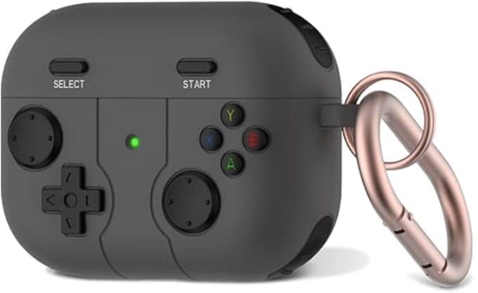 Enluxe Case Geschikt voor Airpods Pro 2 - Gaming Console Ontwerp - Schokbestendige Hardcase Met Clip