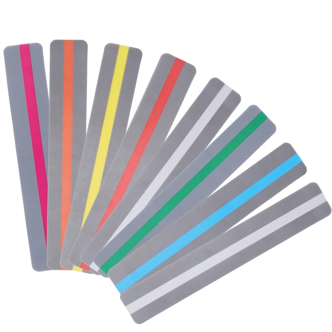 8 Stuks Leesstroken Geleide Markering Gekleurde Overlays Boekenlegger Plastic Hulpmiddel Klein gray