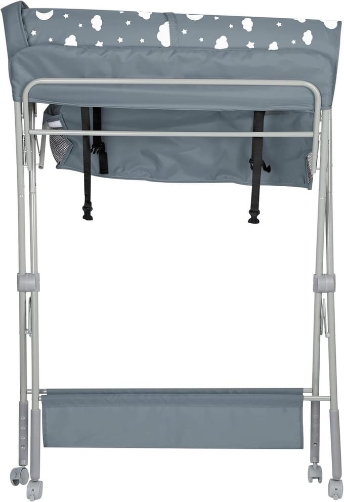 Verstelbare Mobiele Luiertafel met Wielen en Veiligheidsgordel