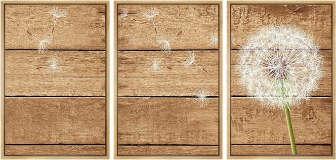 Canvas Muurkunst Set - Wanddecoratie Panelen - Woonkamer Aankleden - Set van 3 - 16x24 Inch - Natuurlijk Rustiek