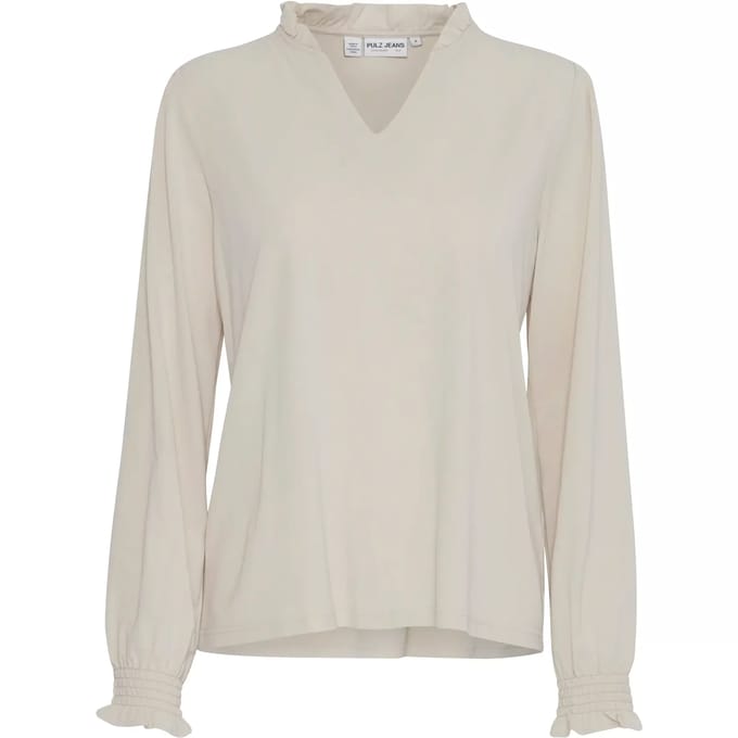 V-hals blouse voor dames Pulz Jeans Lippa