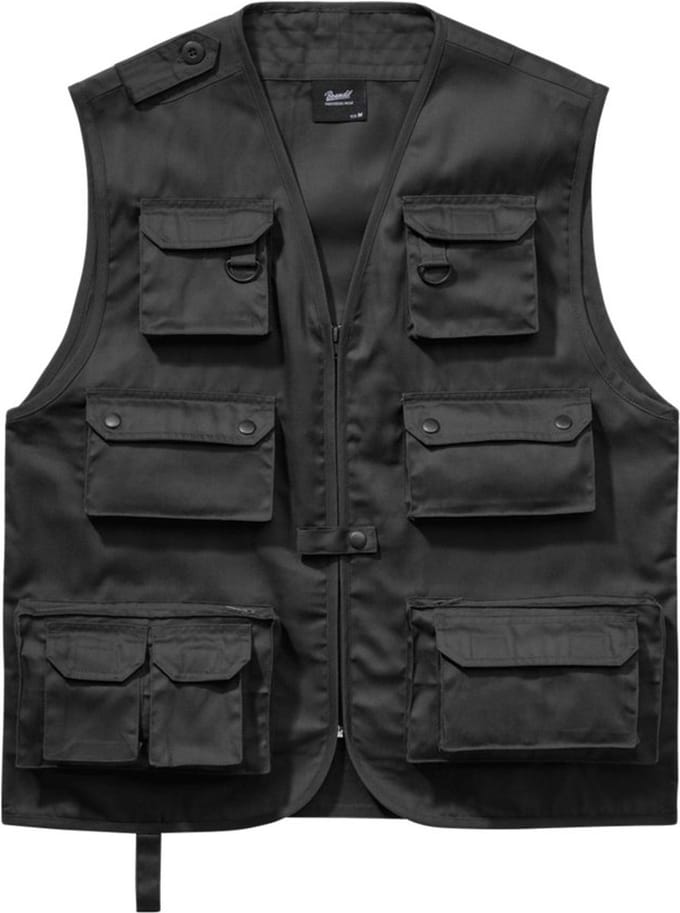Brandit - Multiple pocket Jacht vest - 6XL - Zwart