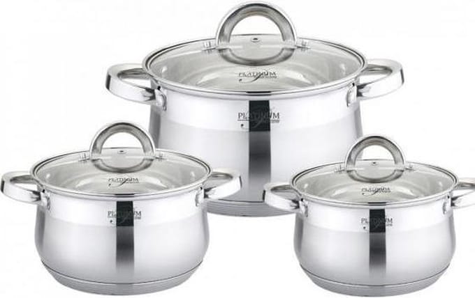 Cheffinger Pannenset 6-delig RVS 18/20/24 cm - Inductie