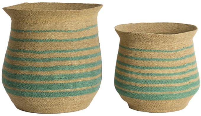 Light & Living - Opbergmand RUTJA - Blauw - 40x40x40 cm - Set van 2