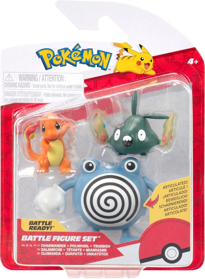 Top1Toys Pokémon battle figuren 3-pack Magby Pikachu #1 en Gastly