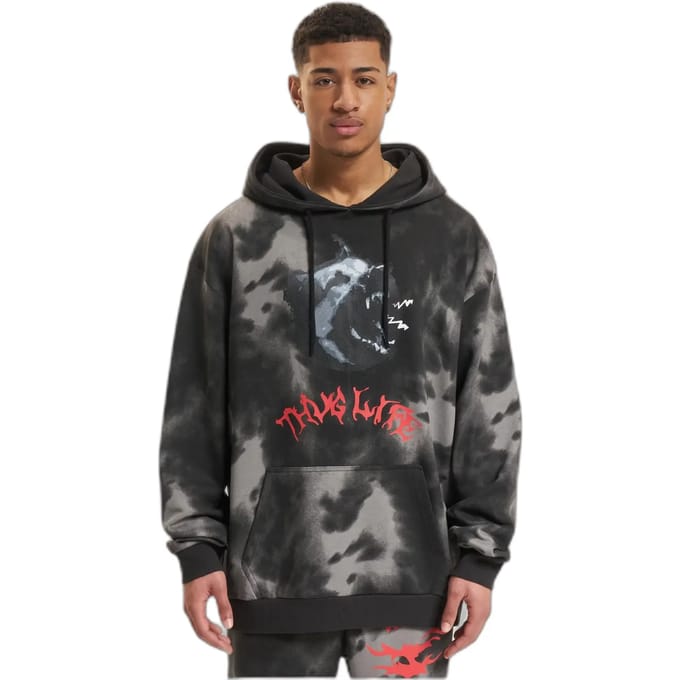 Thug Life - Sky Hoodie/trui - XL - Zwart/Grijs