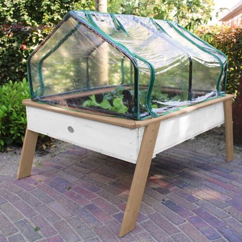 AXI Linda Kweektafel met broeikas Bruin/wit - Inclusief gronddoek