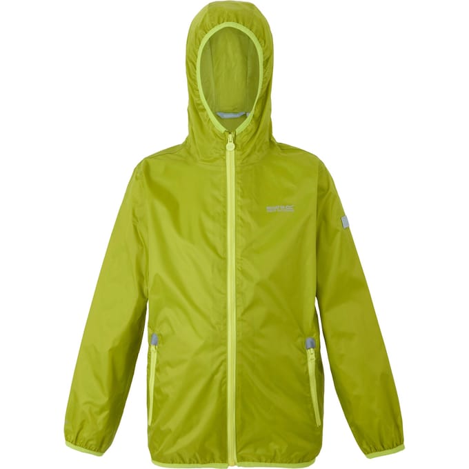Regatta Groot Buitenshuis Kinderen/Kinderen Lever II Packaway Rain Jacket (Grenoble groen/wild lime)