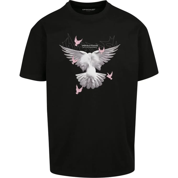 Mister Tee Doves Oversized T-shirt Zwart
