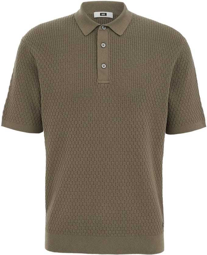 WE Fashion Heren regular fit polo met structuur