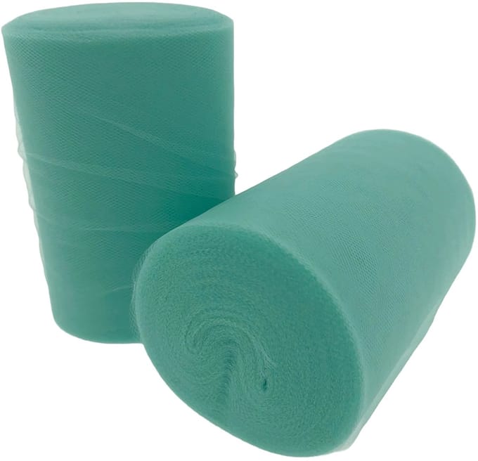 Tiffany blauw tule op rol - 91 meter