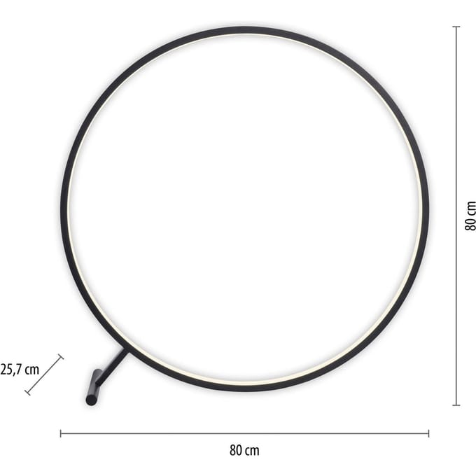 Paul Neuhaus LED vloerlamp Hula CCT met afstandsbediening Ø 80 cm