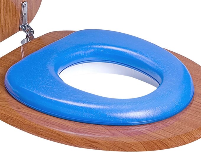 Zachte Wc-Bril voor Kinderen, Gevoerd, 31.39 x 28.6 x 6.6 cm, Blauw