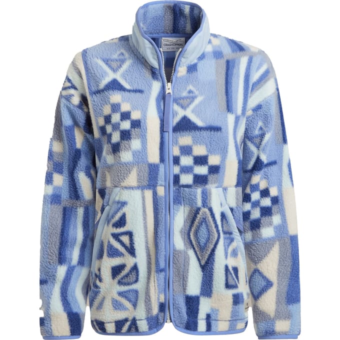 Craghoppers Dames/Dames Dante Patterned Full Zip Fleecejack (Vinca Blauw)