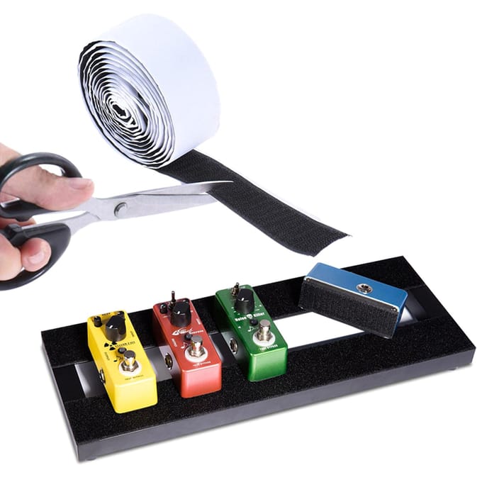 Gitaarpedaalbord Pedaal Montage Tape Lengte 2M Breedte 5CM LUS+HAAK black