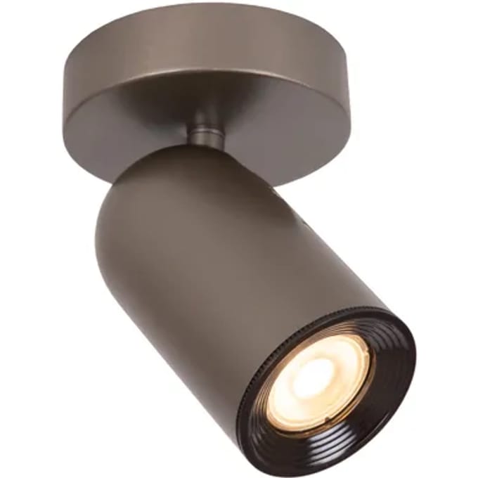 Lucide Opbouwspot Punch - Grijs - 10cm - Gu10