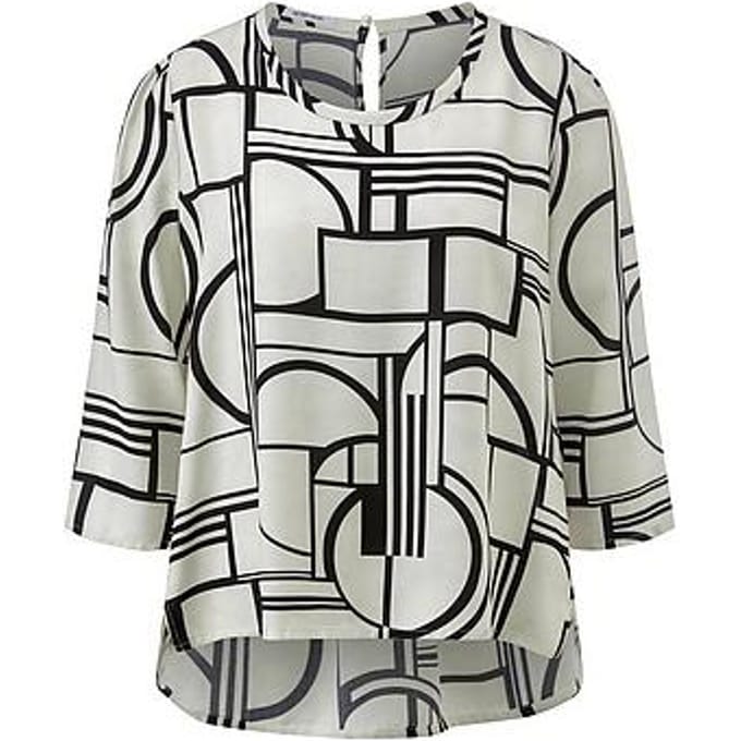 Blouse 3/4-mouwen Van Peter Hahn wit