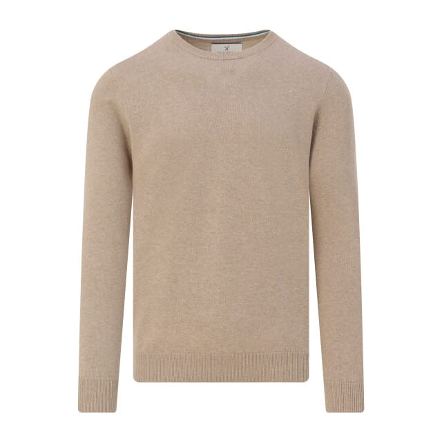 The BLUEPRINT Premium Heren Trui Ronde Hals Beige