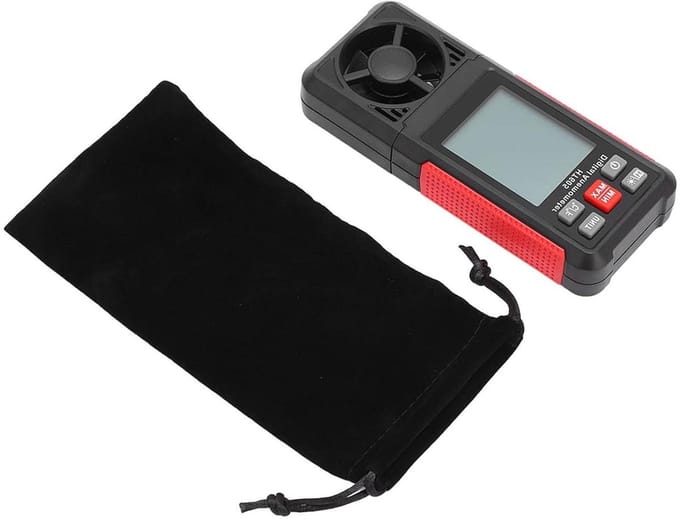 Digitale Anemometer - Windsnelheidsmeter Windmeter - Windmetingen Verrichten - Uitzonderlijke Precisie Sensor - 0.70-30.00 m/s - Grijs