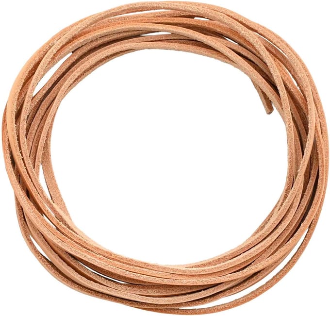 vidaXL - Leren - riem - 1 - Lichtbruin - 200 - x - 0,4 - cm - Leer