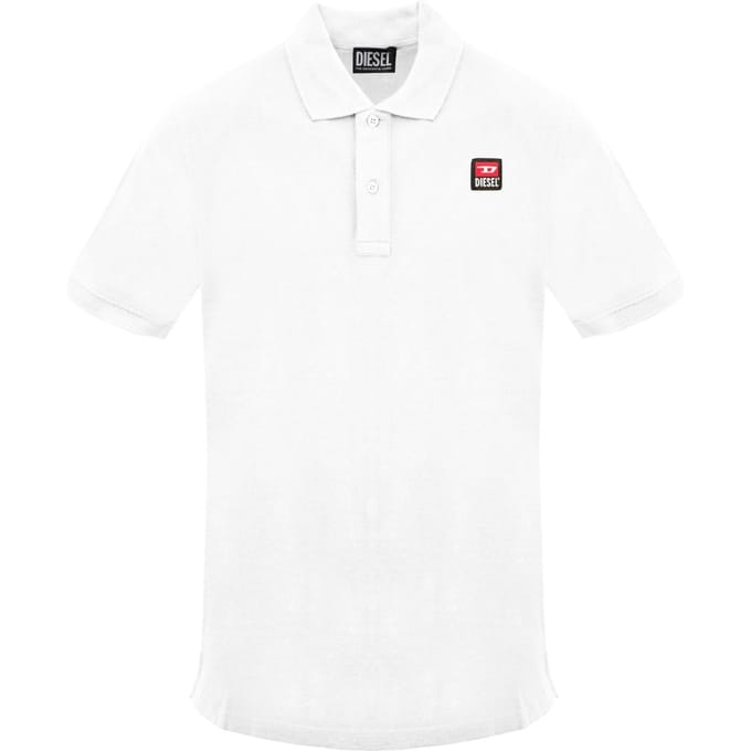 Diesel Small Patch Logo Off Bright White Poloshirt