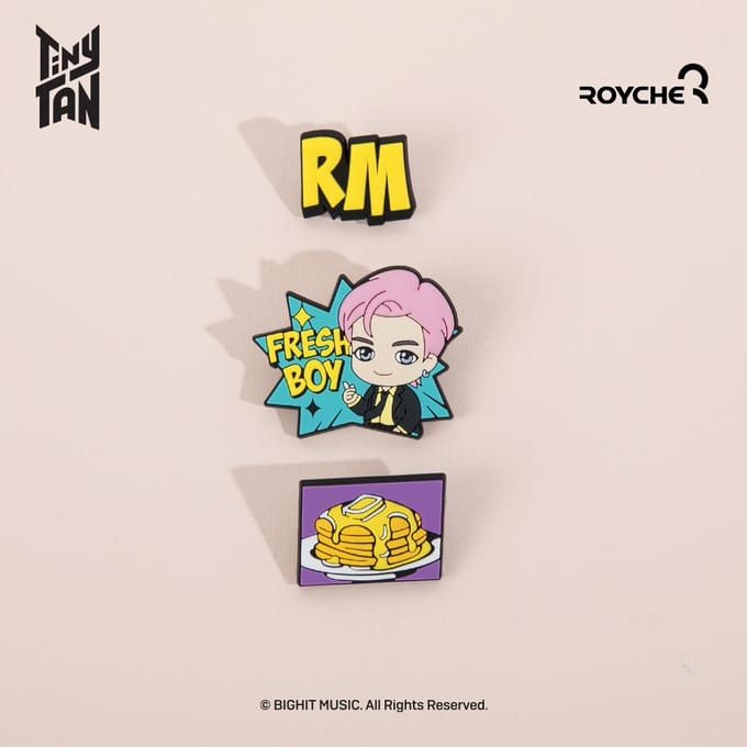 BTS (BangTan-jongens) TinyTAN Butter Rubber Pin Badge, officieel, origineel, authentiek, K-POP, idool