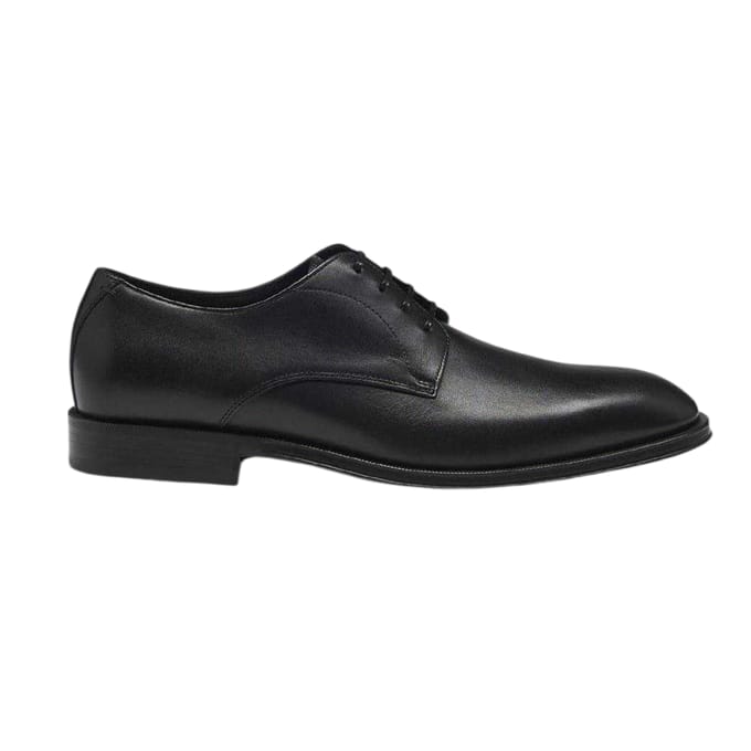 Boss Heren Derrek derby-schoenen van kalfsleer (Zwart)