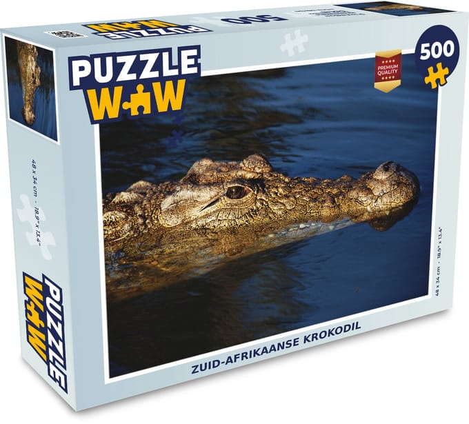 Puzzel Reptielen - Krokodil - Afrika - Legpuzzel - Puzzel 500 stukjes