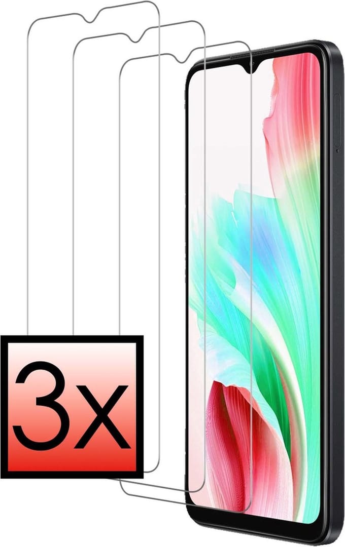Screenprotector - 3 Stuks - Geschikt voor OPPO A38 - Extra Sterk - Beschermglas - Gehard Glas - Tempered Glass - Screen Protector - Bescherm Cover
