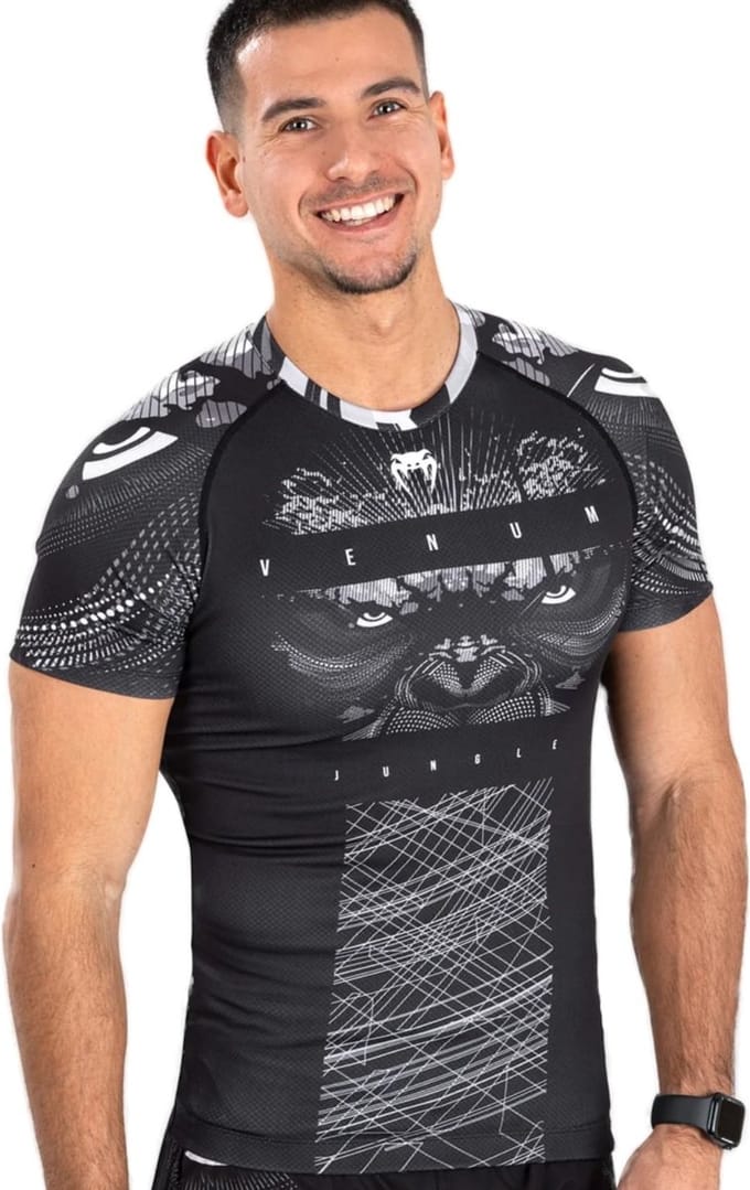 Venum Gorilla Jungle Rash Guard Zwart Wit - S