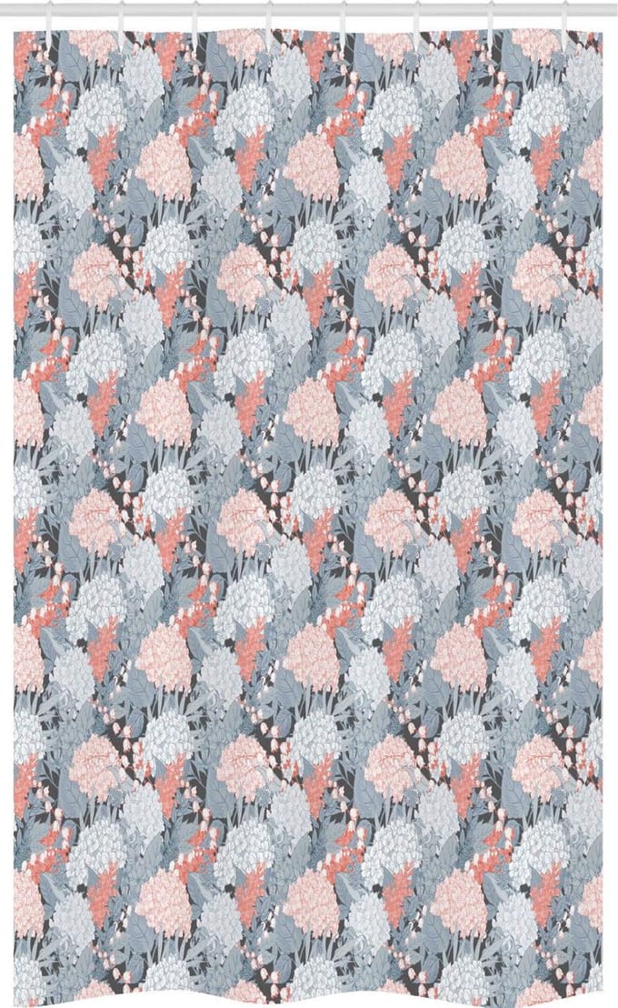 ABAKUHAUS douchegordijn – bloemen – 120x180 cm – polyester