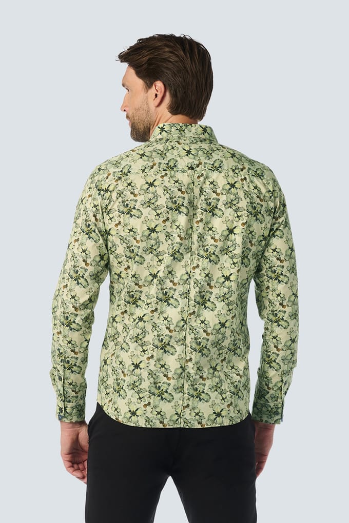 No Excess Shirt Stretch Allover Printed Cement Größe: M | Casual hemden Outlet | Herren