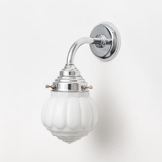 Wandlamp Wassail Curve Chroom - Art Deco Trade