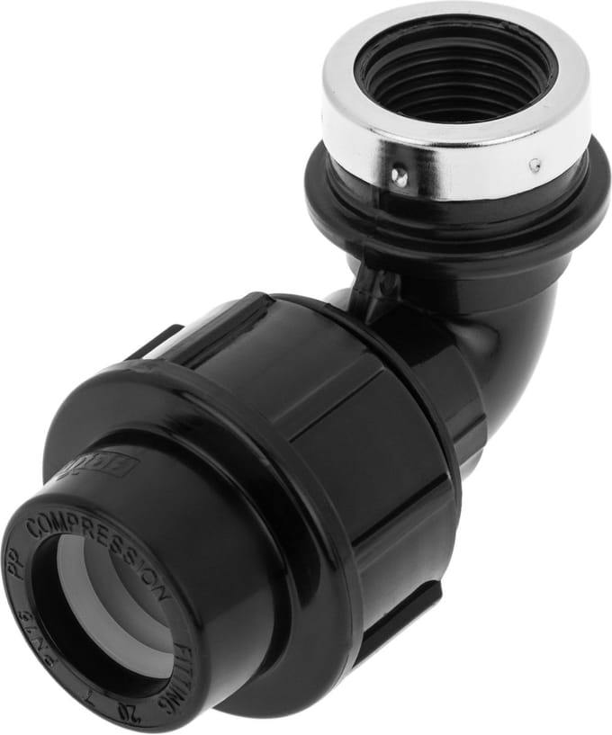 PrimeMatik - 32 mm x 1“ polyethyleen gehoekte binnendraadaansluiting voor irrigatiesysteem