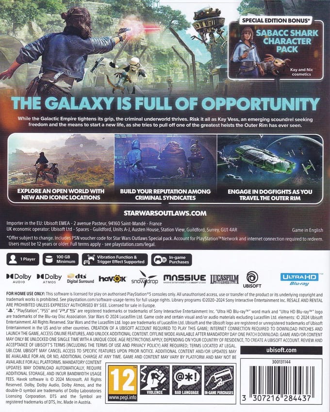 Star Wars Outlaws - Special Edition PS5