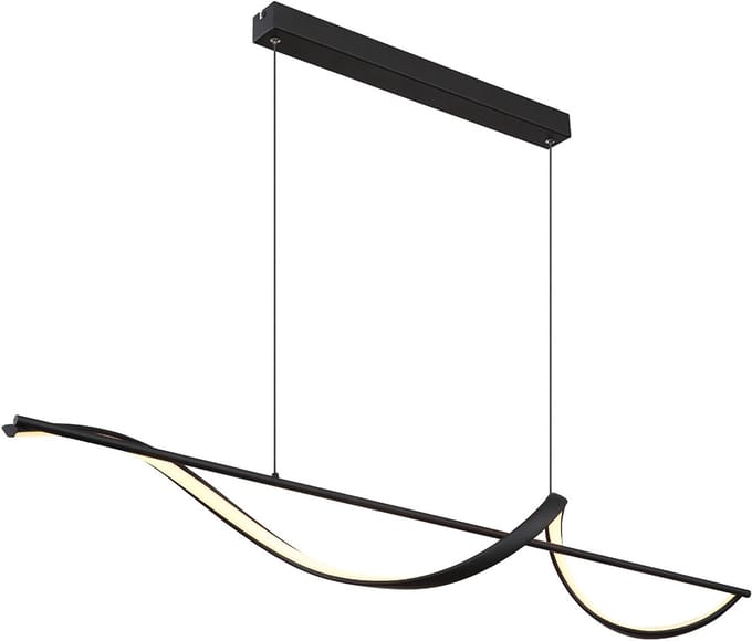 Globo - hanglamp - Violino - zwart - metaal - grote eettafellamp - LED - 67207-24