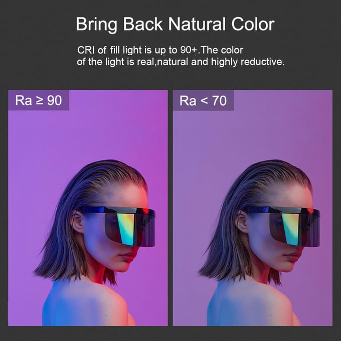 Handheld RGB-lichtbuis LED-videolamp met barndoor 3000K-6500K dimbaar 18 lichteffecten zwart