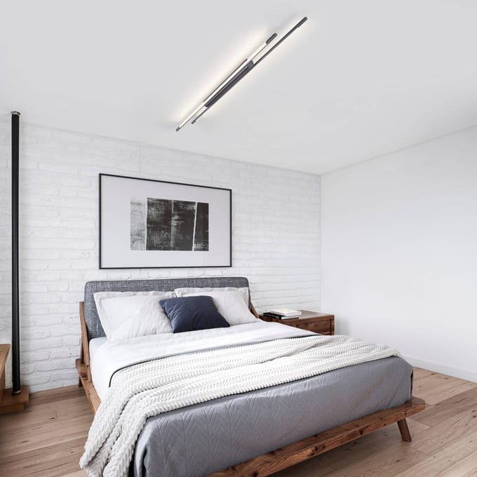 Helestra LED plafondlamp LEDA, titaniumgrijs, 150 cm, dimbaar