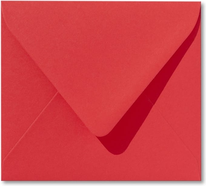 Envelop 12,5 x 14 Koraalrood, 100 stuks