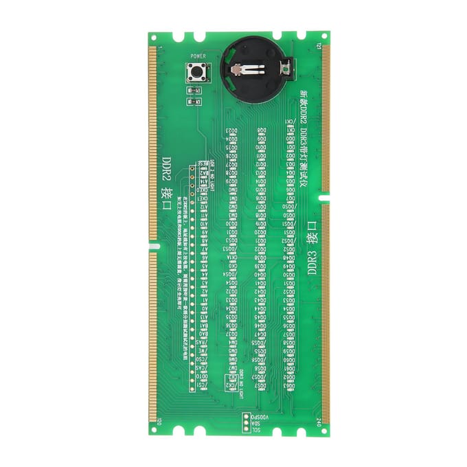 Computergeheugentester DDR2 DDR3 2-in-1 PCB Materiaal Lichtemitterende Diodes Desktop Moederbord Tester blue