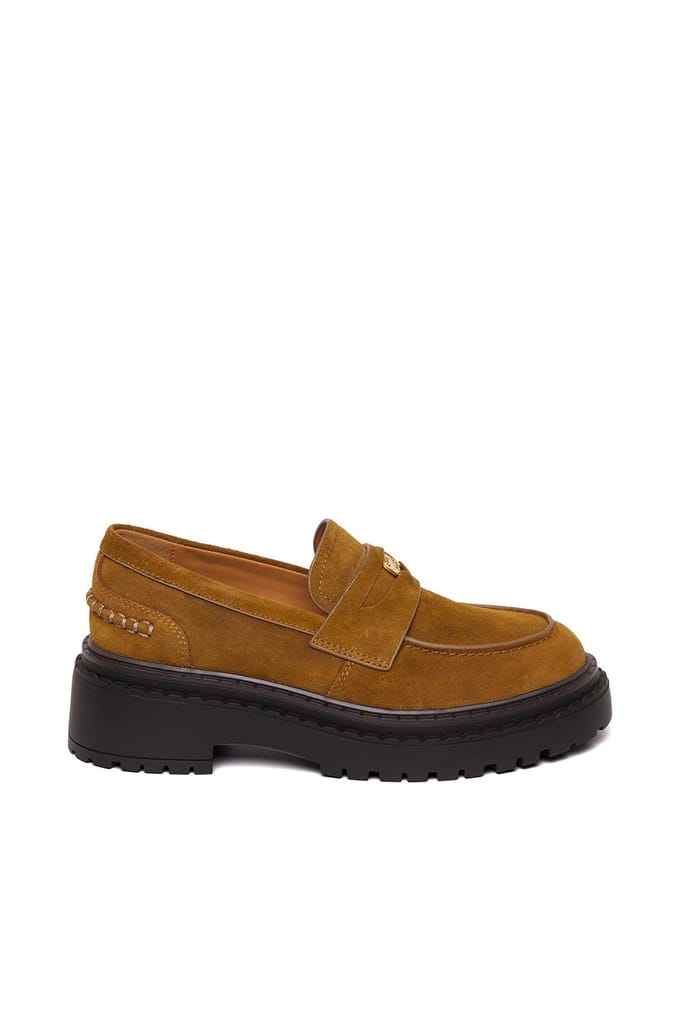 Steve Madden Pursuit Flat Shoes Chestnut Suede Größe: 41 | Loafer Outlet | Damen | Braun