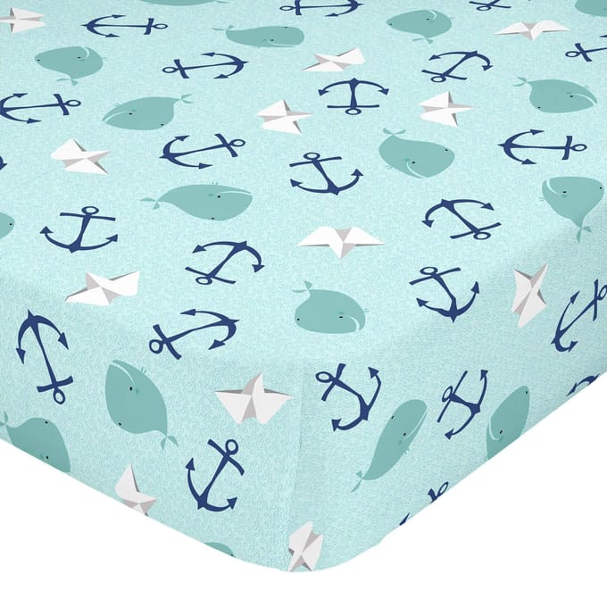 Kinderhoeslaken Whale | Moshi Moshi