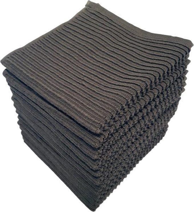 Livello Vaatdoek 100% Katoen Grijs 32x32 (12 stuks)