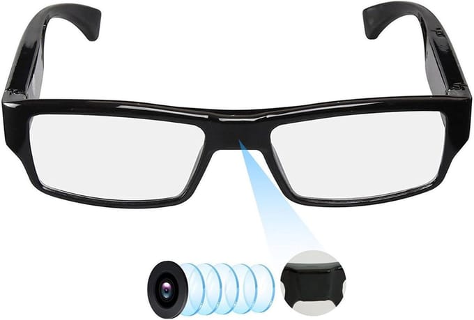 Spy Camera Bril met HD 1080P Video Support en 256 GB Opslag